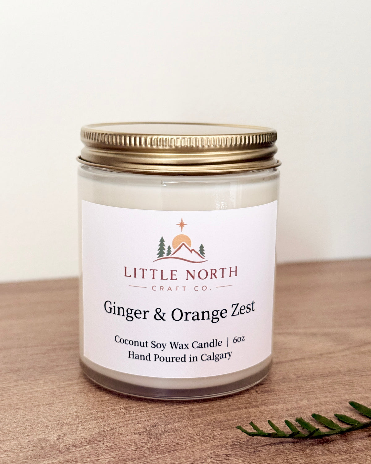 Ginger & Orange Zest coconut soy wax candle, 6oz, hand poured