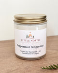 Peppermint Gingersnap coconut soy wax candle, 6oz, hand-poured 