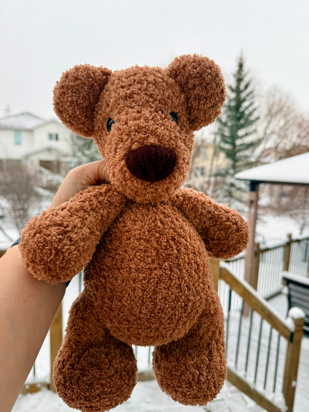 handmade crochet stuffed bear plushie