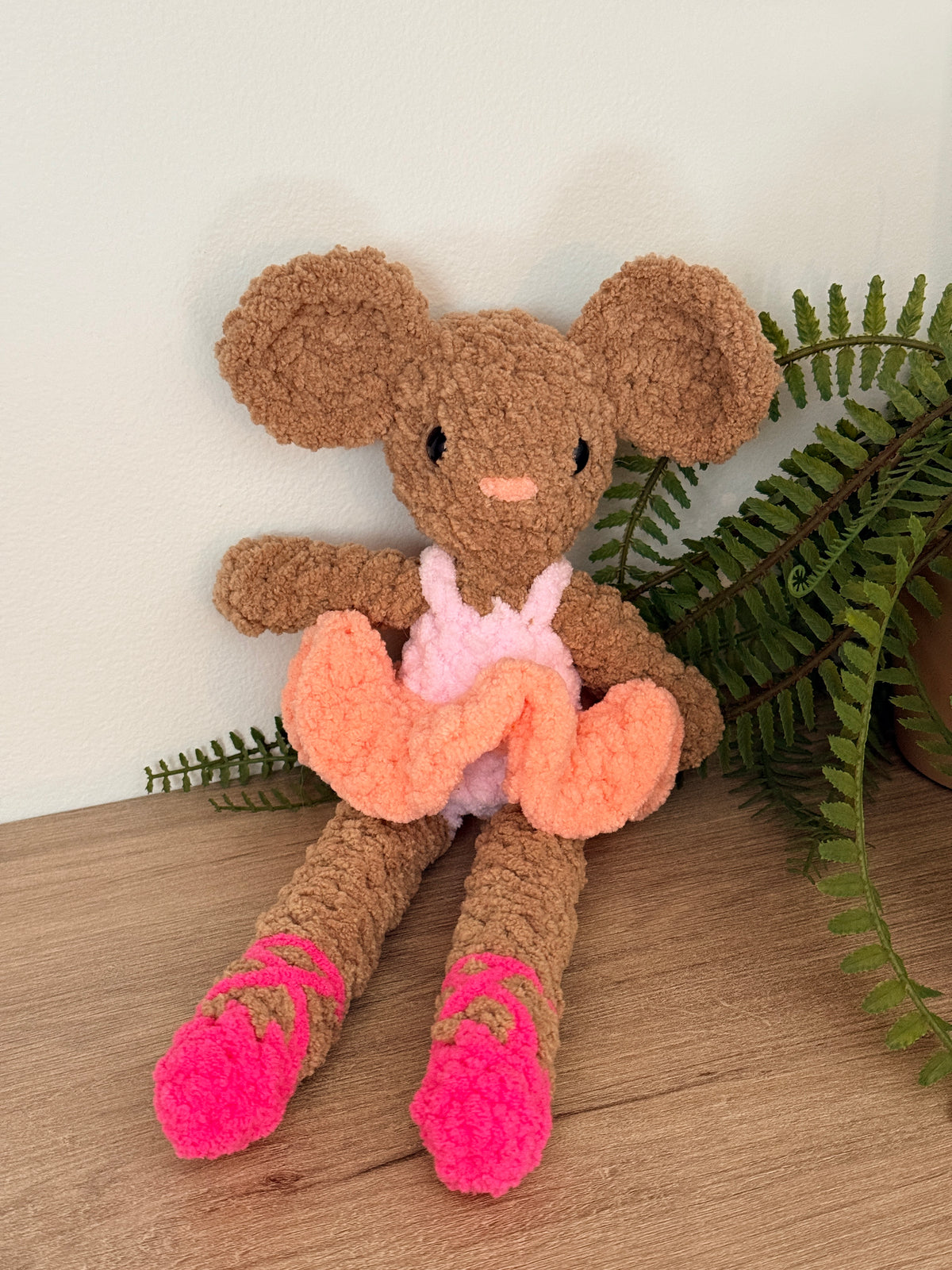 handmade crochet stuffed mouse plushie