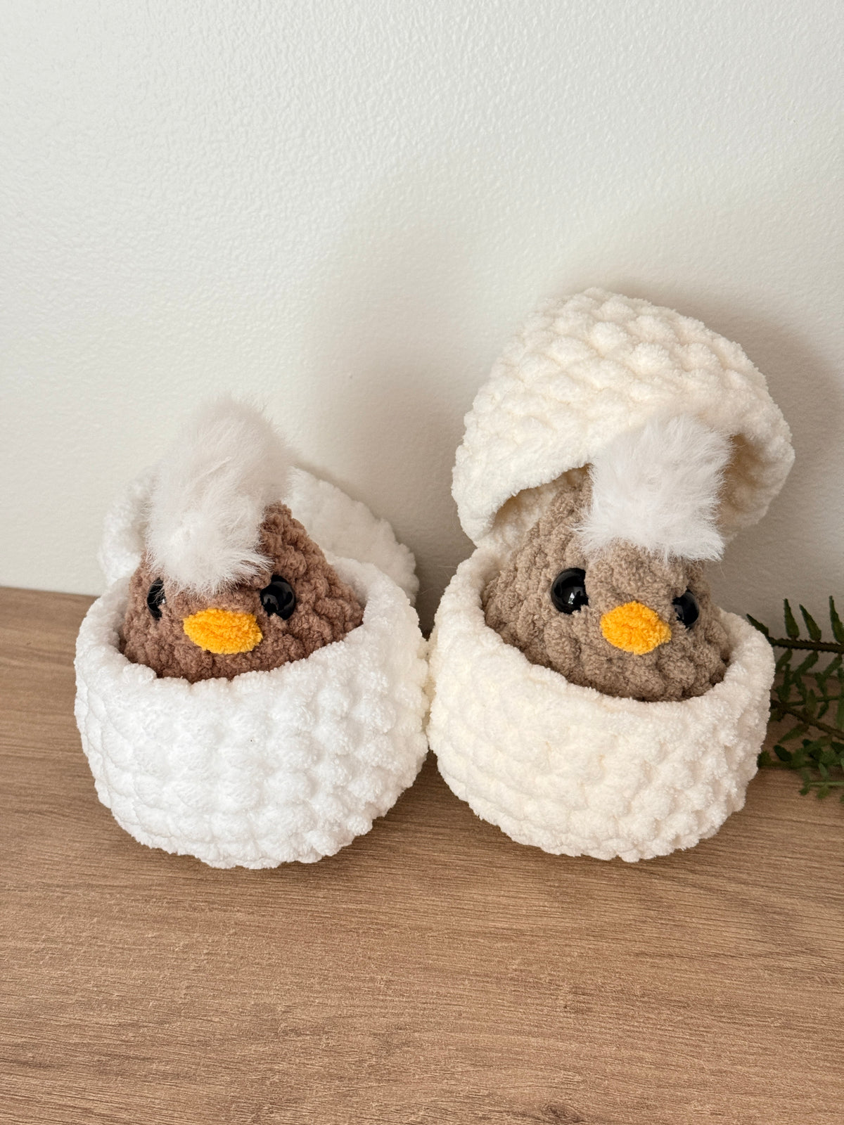 handmade crochet stuffed hatching chicken plushie