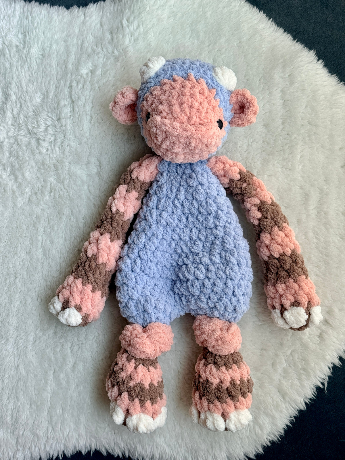 handmade yeti crochet snuggler